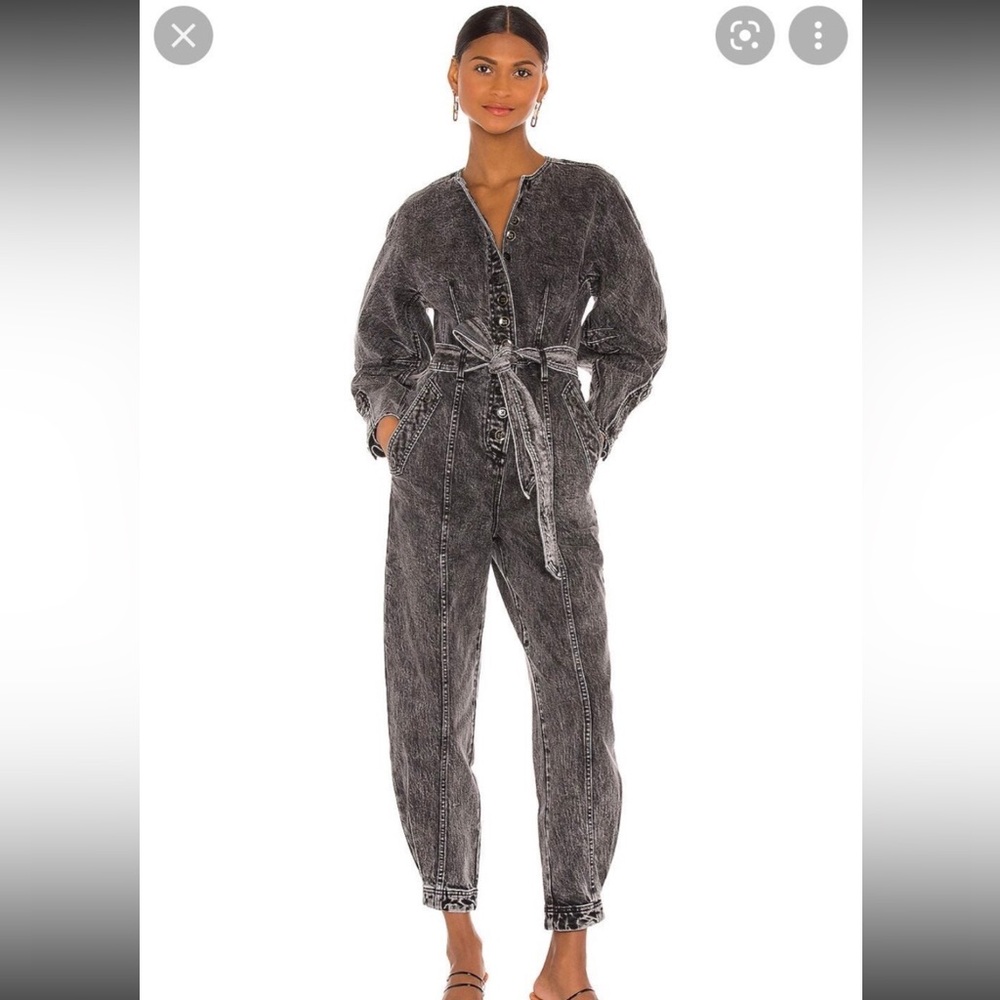 Ulla Johnson Atlas Onyx Denim Jumpsuit Size 0